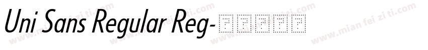 Uni Sans Regular Reg字体转换